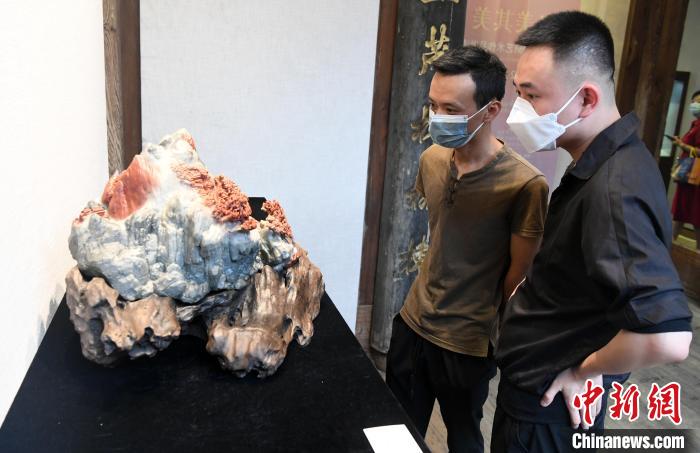 观众观展。　记者刘可耕 摄